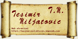 Tešimir Miljatović vizit kartica
